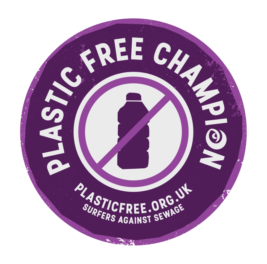 Surfers Against Sewage Plastic Free Champion logo