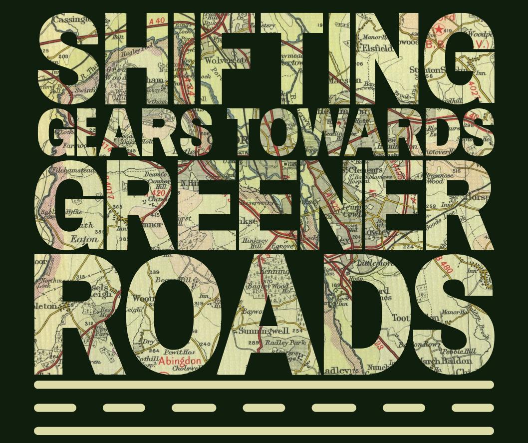 Shifting gears towards greener roads slogan